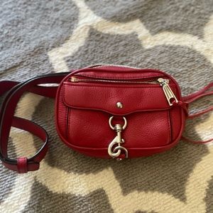 Rebecca Minkoff red leather belt bag